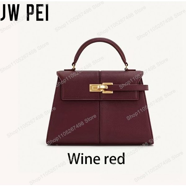 JW PEI Elise Bolso Cruzado De Cuero Para Mujer Elegante Bolso De Mano Con Asa Superior Bolso De Hombro Minimalista Inspirado En DiseñAdor Bolso De Oficina M(28X18X10Cm) Brown-image