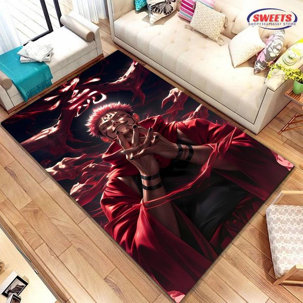 Nowy Dywan Z Sukuną Jujutsu Kaisen! UpięKsz Przestrzeń, AntypośLizgowa Izolacja Akustyczna Salon Sypialnia Biuro MożE Być UżYwany Mata 40X60Cm (16X24In) White-image