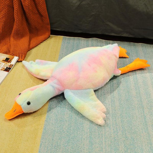 50-190 Cm DużE BrąZowe Przytulanki Kaczka Kawaii 7 KoloróW Gigantyczna Gęś Pluszowe Zabawki Poduszka Do Spania DużY Prezent ŚWiąTeczny Dla Dzieci 130Cm-image