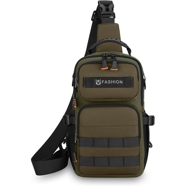 Wielofunkcyjne MęSkie Saszetki Na Pas, Torba Na Ramię, Plecak, Wysokiej JakośCi Torby Crossbody Dla MężCzyzn, Modna, Casualowa MęSka Torba, Pakiet Na Klatkę Piersiową, Sac 18Cmx32Cmx8Cm Black-image