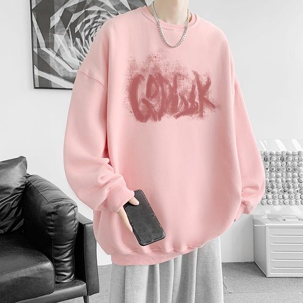 SuéTer Para Hombre, Primavera Y OtoñO Jersey De Cuello Redondo Talla Grande Ropa De Hombre Holgado Chaqueta De Hombre Deportivo Manga Larga Camiseta BáSica Top De Hombre 5XL-image