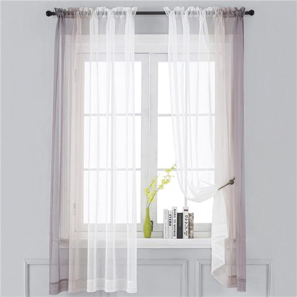 Gradientowe Tiulowe ZasłOny Do Salonu Sypialnia Organza ZasłOna Z Woalu Na Panele Do ObróBki Okien ZasłOny 1 Sztuk W132Xl214Cm 1Pc-image