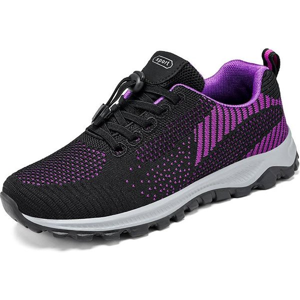 Zapatos De Viaje De Primavera, Zapatos CóModos Para Caminar De Mediana Edad Y Mayores, Zapatillas Deportivas De Suela Blanda, Zapatos Deportivos Para Parejas 44 PúRpura Oscuro-image