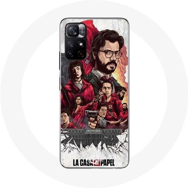 Funda - La Casa De Papel - Xiaomi Redmi Note 11S 5G - Flexible - Arte - Blanco-image