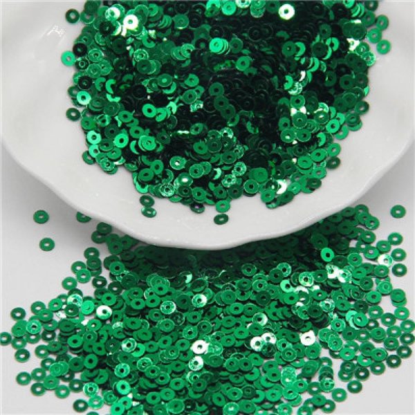 3Mm 4Mm 5Mm 6Mm Cekiny PłAskie OkrąGłE LuźNe Cekiny RzemiosłO BłYskotka Szycie Ubrań Dekoracja Akcesoria ZróB To Sam Lentejuelas Para Coser Green 3Mm 3000Pcs-image