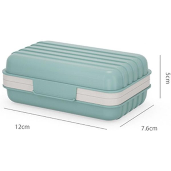 Jabonera De BañO Con Tapa Hogar Caja De JabóN De PláStico Mantiene El JabóN Seco Jabonera Esenciales De Viaje Blanco-image