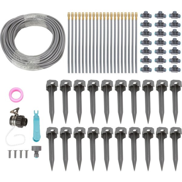 Sistema De Riego Por NebulizacióN Para JardíN 82 Pies Manguera De PVC 4/7 Kit De Riego Por Goteo Con Aspersores Con ConexióN RáPida-image