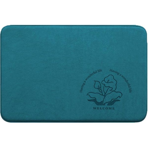 ChłOnny Dywanik PodłOgowy Dywanik WejśCiowy Do łAzienki Dywanik Pod Zlew AntypośLizgowy Dywanik Pod Stopy Mata łAzienkowa SzybkoschnąCa 40Cm*60Cm Blue-image