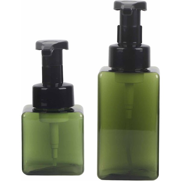 2 Szt. Dozownik Do MydłA W Pianie 250Ml+450Ml Butelka Z Pompką Na MydłO W PłYnie, Szampon, żEl Pod Prysznic Black-image