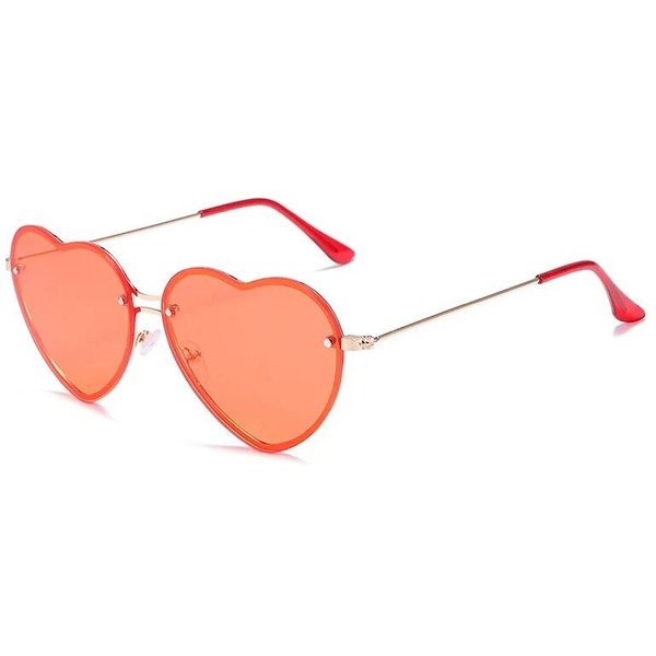 Gafas De Sol En Forma De CorazóN Metal Mujer Moda Sin Montura Lentes De OcéAno Transparentes Gafas De Sol UV400-image
