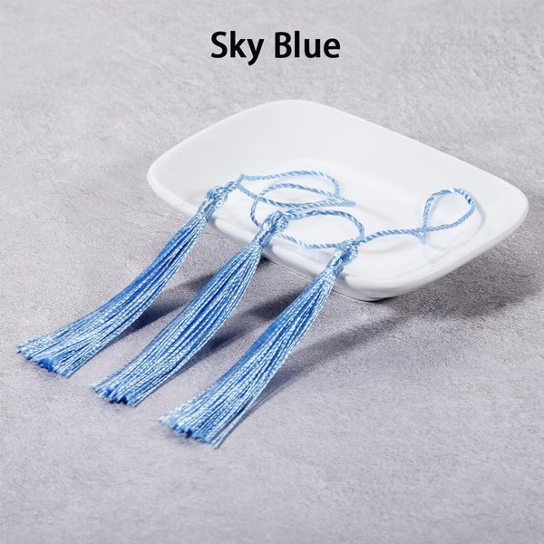 Cuerda Colgante Multicolor Flecos De Borlas De Seda Adorno De Flecos Para Coser Borlas De Flecos Para Llaves Para Hacer JoyeríA DIY Borlas Encaje 10Pcs-image