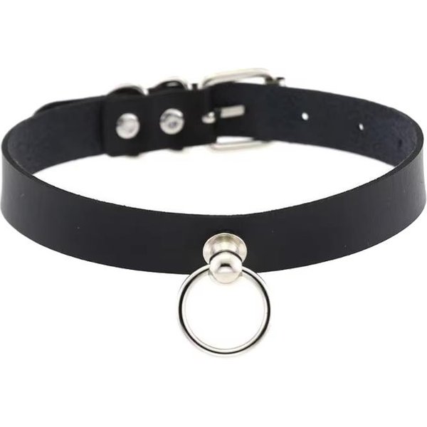 Anime Chainsaw Man Reze Cosplay Choker PU Naszyjnik Punkowy SkóRzany KołNierz PierśCień PociąGany ŁAńCuszek Unisex Rekwizyty Imprezowe Czarny-image