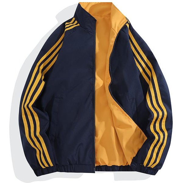 Kurtka Ze StóJką, MęSka Dwustronna Kurtka Bejsbolowa, MęSka Wszechstronna Kurtka Sportowa Casualowa XL-image