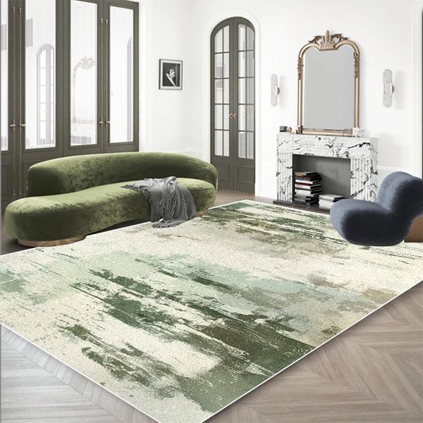 Nowoczesny Zielony Dywan Abstrakcyjny 200X300 AntypośLizgowy Dywanik Do Salonu ŁAtwy Do Czyszczenia DużA Mata PodłOgowa Do Sypialni Prosta Dekoracja 200X250CM-image