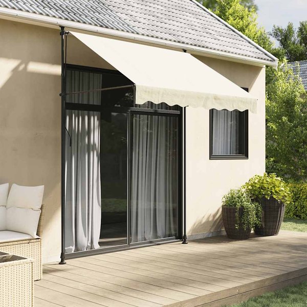 Vidaxl Toldo Enrollable, Crema, 250X150 Cm, Tela Y Acero-image