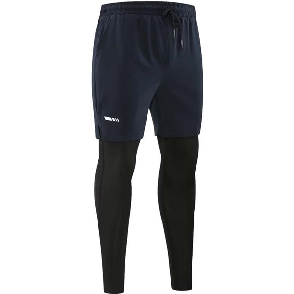 MęSkie Spodnie Do Biegania Kompresyjne Legginsy Sportowe 2 W 1 SzybkoschnąCe Fitness SiłOwnia Legginsy MęSka Odzież Sportowa Spodnie Treningowe XL-image