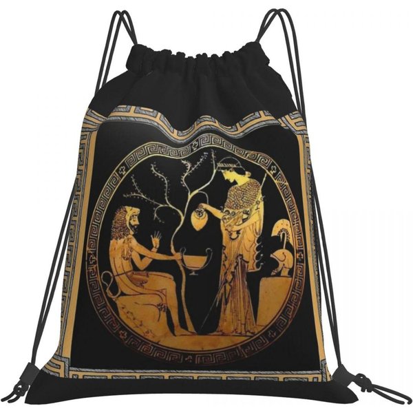 Mochilas De MitologíA Griega Antigua Bolsas De CordóN De Moda Bolsillo Bolsa De Almacenamiento Bolsas Para Libros Para Viajes Estudiantes One Size-image