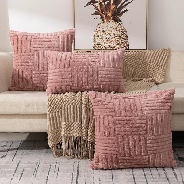 Poszewka Na Poduszkę Dekoracyjną W Stylu Boho 45X45 Pluszowa Poszewka Na Poduszkę Do Salonu łóżKa Kanapy Sofy MięKkie Poszewki Na Poduszki Dekoracja Domu/śWiąTeczna 30X50Cm Gray-image