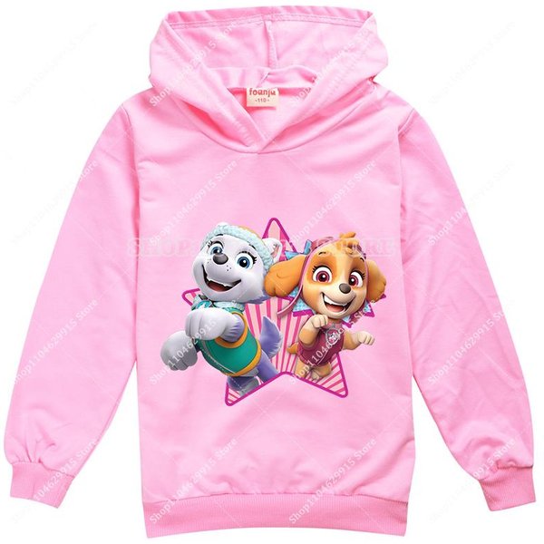 Bluza Psi Patrol Z Nadrukiem Chase Skye Anime KreskóWka Modna Codzienna Sportowa Cienkie Bluzki Wiosna Jesień Ubrania Dla Dzieci 130 Pink-image