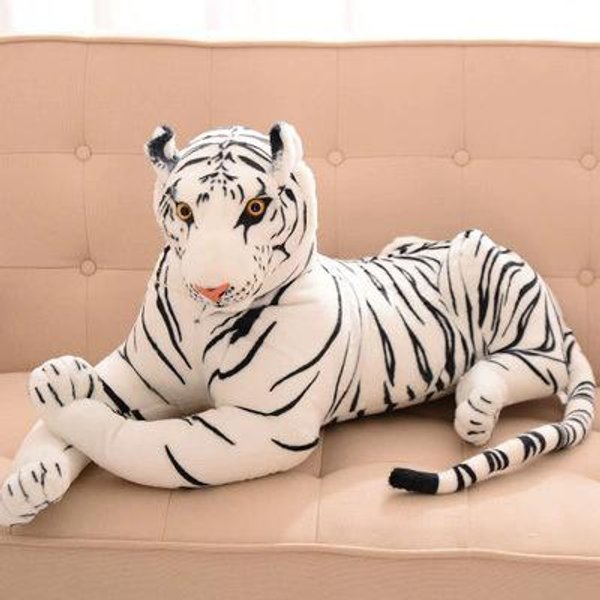 Symulacja Pluszowe Zabawki Tygrys Wypchane MięKkie ZwierzęTa Gigantyczny LeśNy Tygrys Lalki Poduszki Dla Dzieci Prezent Urodzinowy 25-110 Cm 25Cm-image