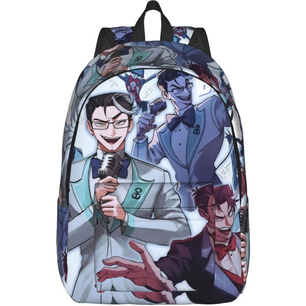 R-Radiostatic Vox Alastor Mochila De Moda Para Exteriores Escuela Secundaria Senderismo Viajes Mochila De DíA Para Hombres Mujeres Ordenador PortáTil Bolsas De Lona 15 Inches-image