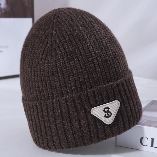 Gorro De Invierno CáLido De Punto Para Mujer Estilo Coreano Moderno Casual VersáTil Estudiante Pareja Gorro De Lana Cortavientos ProteccióN Para Orejas Gorro Para El FríO Black-image