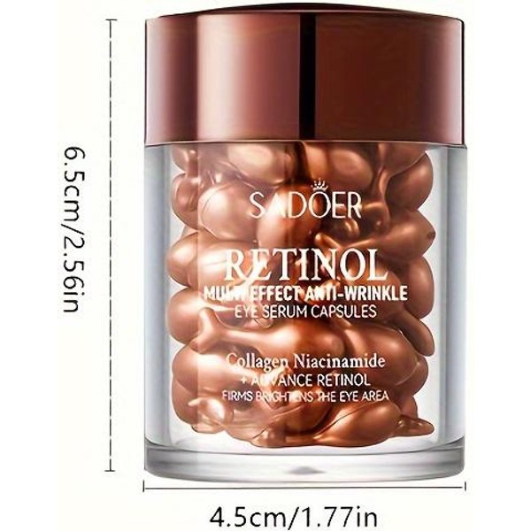 45 Szt. KapsułEk Retinol Serum Eye Cream Multi Effect Firming Cream NawilżAjąCy Krem Do Twarzy Dla KażDego Rodzaju SkóRy 45Pcs/Box Brown-image
