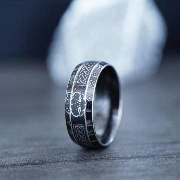 Anillo Vikingo Vintage Simple De Moda Para Hombre Mujer Acero Inoxidable Nudo Celta NóRdico Anillos Amuleto JoyeríA 12-image