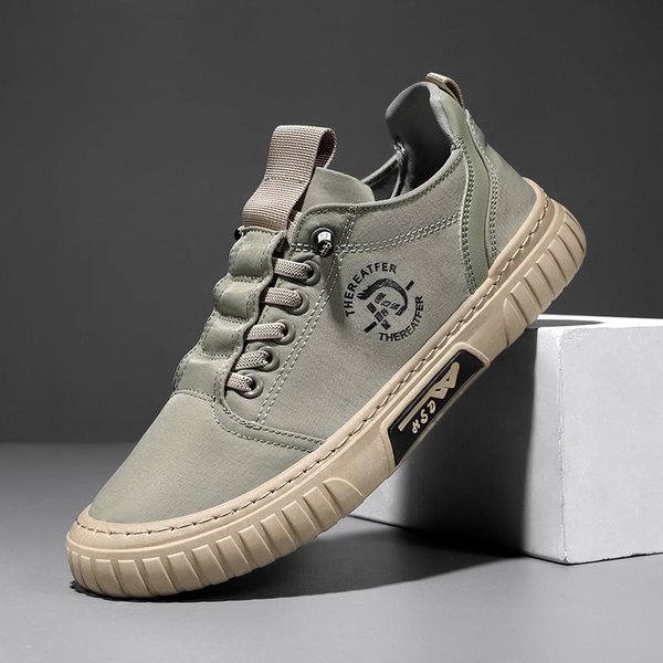 Zapatos Casuales Para Hombre, Zapatillas Negras Transpirables, Zapatillas De Tenis Para Caminar Y Conducir A La Moda Para Hombre, Zapatillas Planas Para Hombre 39 Gray-image
