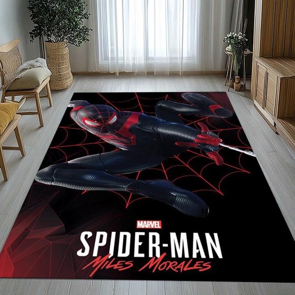 Marvel Vengadores Spider-Man Dibujos Animados Alfombra De ÁRea Antideslizante Para Sala De Estar Alfombra Suave Para Dormitorio Sala De Juegos Infantil Sofá, Felpudo DecoracióN Del Hogar 40X60Cm-image