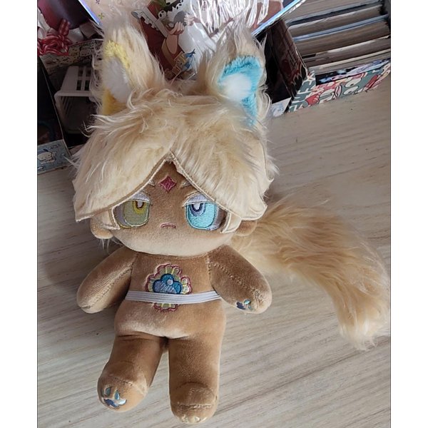 20Cm Anime Cookie Run: Peluche De Galleta De Vainilla Pura Kingdom MuñEco De Peluche Relleno Para Disfrazar Juguete Para El Cuerpo Figura Coleccionable Regalo De CumpleañOs With Skeleton-image