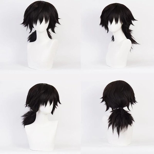 Tomioka Giyuu JapońSkie Anime Kostium Cosplay Garnitur Z Peruką Dla ChłOpcóW DorosłYch Karnawał Halloween Party Prezent Uniformy Tomioka Giyuu M-image
