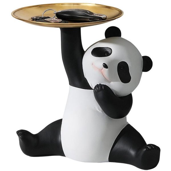 Bonita Bandeja De Panda Para Guardar Llaves De Entrada, Adornos De Escritorio, Luz Para Sala De Estar, DecoracióN Creativa De Lujo Para El Hogar, Regalo-image
