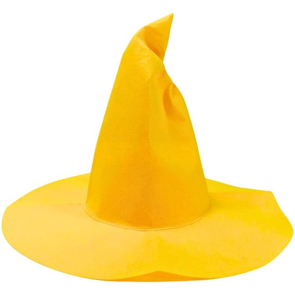 Kapelusz Czarownicy Akcesorium Na Imprezę Cosplay Kostium Na Halloween Kapelusz Czarodzieja Na Wydarzenia Tematyczne Rekwizyt Do Przebrania Na Sylwestra One Size żółTy-image