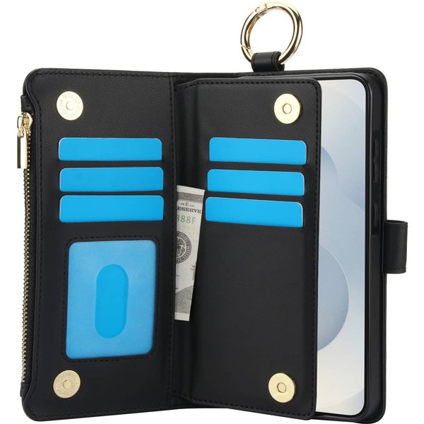 Do Samsung Galaxy S26 Ultra/S26 Plus/S26 Etui Portfelowe Z Zamkiem BłYskawicznym, Miejscem Na Karty, Blokadą Rfid, Flip Folio Book, Odporne Na WstrząSy For Galaxy S26 Ultra-image