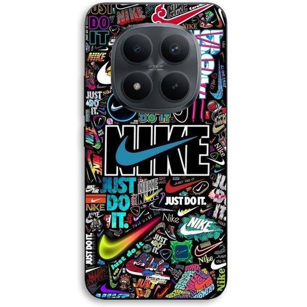 Etui Na Telefon - Maniacase - Xiaomi Redmi Note 15 Pro Plus 5G - Silikon TPU - Kolorowe Nike Air - Czarne Czarny-image
