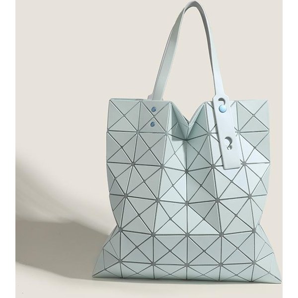 Bolso GeoméTrico Diamante Nuevo JaponéS Y Coreano VersáTil LáSer Un Solo Hombro Axila Simple Gran Capacidad Mano Tote Gray-image