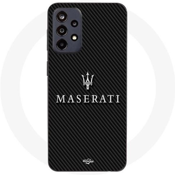 Funda - Maniacase - Samsung Galaxy A33 5G - Maserati - Fondo De Carbono - Silicona Negra Negro-image