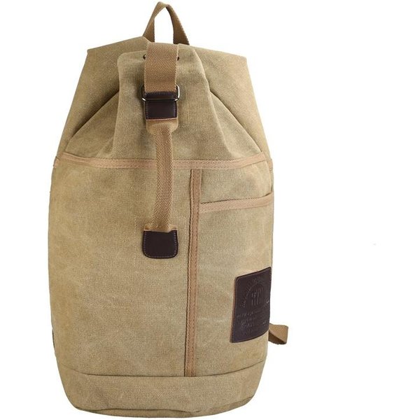 Mochila De Lona Para Hombre De 30L/60L, Bolsa De Lona Para Deportes Al Aire Libre, Bolsa De Senderismo, Mochila De Viaje 30L Caqui-image