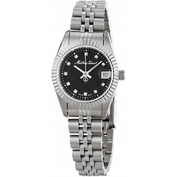 Reloj Para Mujer Mathey-Tissot Mathy II De Acero Inoxidable Con Esfera Negra De Cuarzo D710AN Negro-image