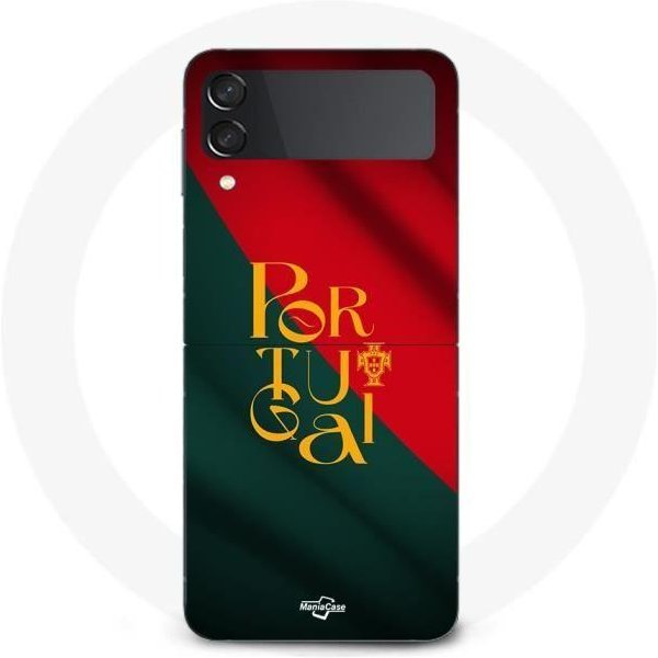 Funda - Samsung - Galaxy Z Flip3 - Bandera De Portugal - Flexible - Negra-image