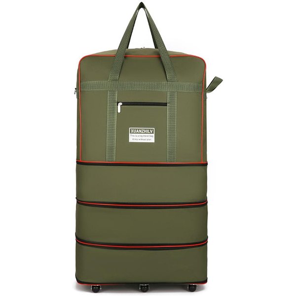 Bolsa De Equipaje Expandible Bolsa De Maleta Plegable Bolsa De Lona De Viaje Oxford De Gran Capacidad Agua Verde-image