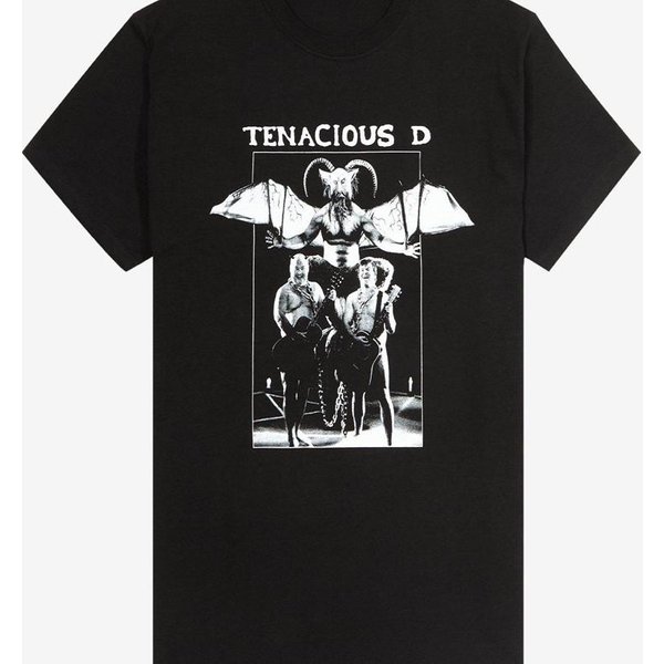 Tenacious D Zespół Rockowy Grafika Czarny T-Shirt KróTki RęKaw Wszystkie Rozmiary XZ1004 Unisex T-Shirt XXL Gray-image
