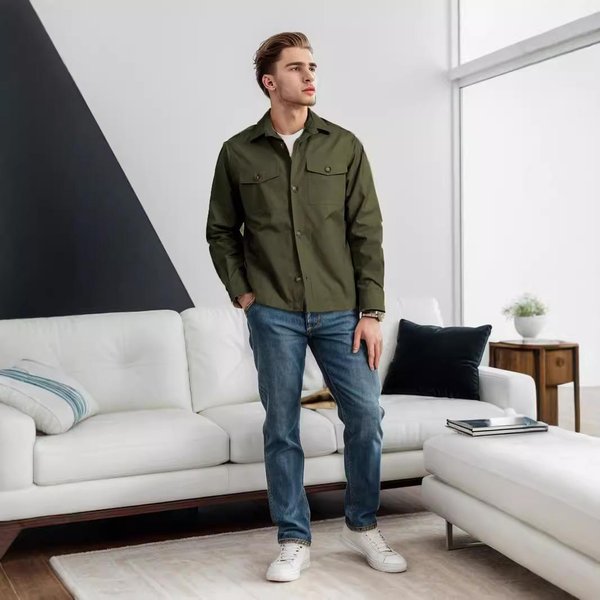 Nuevas Chaquetas De Hombre De Primavera Y OtoñO, Camisas, Chaquetas De Estilo Workwear Para Hombre Casuales Y VersáTiles 2XL-image