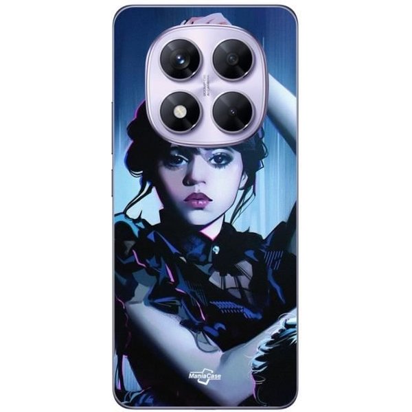 Coque - Maniacase - Xiaomi Redmi Note 14 Pro 5G - Noir - Mercredi Addams - Souple-image