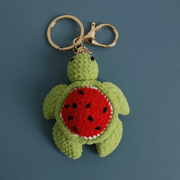 Urocza Seria Owocowa SzydełKowa ŻółW Breloczek Zabawna Lalka ŻółW Breloczki Do Torebki Zawieszka Urocza Lalka ŻółW SzydełKowany Breloczek Personalizowany Black-image
