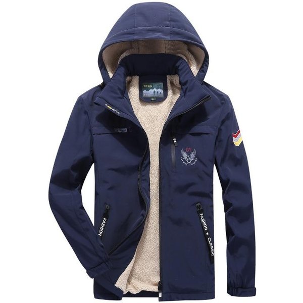 Nuevo Abrigo De AlgodóN Para Hombre De Talla Grande OtoñO E Invierno Ropa De Invierno Engrosada De Terciopelo Juvenil Abrigo Con Capucha Para Hombre Abrigo De AlgodóN Xxxxl Black-image