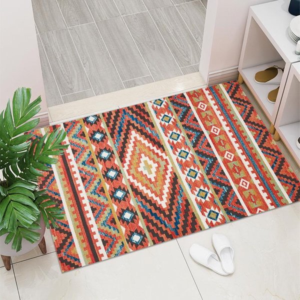 Boho Dywanik ŁAzienkowy ChłOnny Wodę Mata PodłOgowa Do ŁAzienki, Salonu, Sypialni, Drzwi WejśCiowych, Dekoracja Domu 60X90CM (2X2.95FT-image