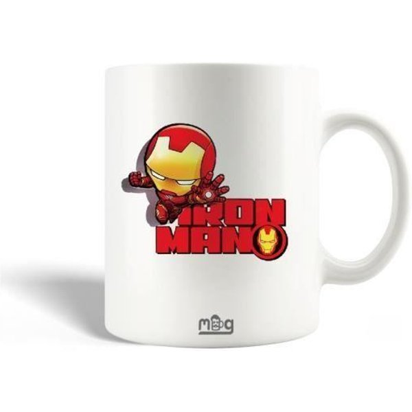 Taza De CeráMica - Iron Man - 2008 - 30Cl - Apta Para Lavavajillas - Blanco-image