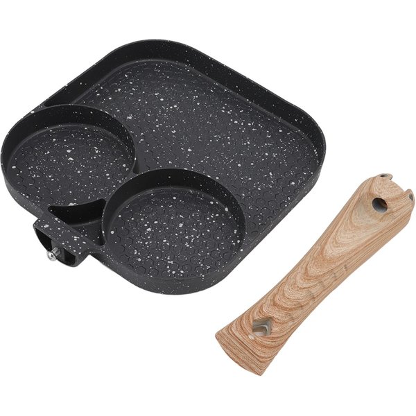 SartéN Para Desayuno 3 En 1 Antiadherente Resistente Al Calor Dividida Parrilla SartéN Para FreíR Para Estufa De Gas InduccióN-image